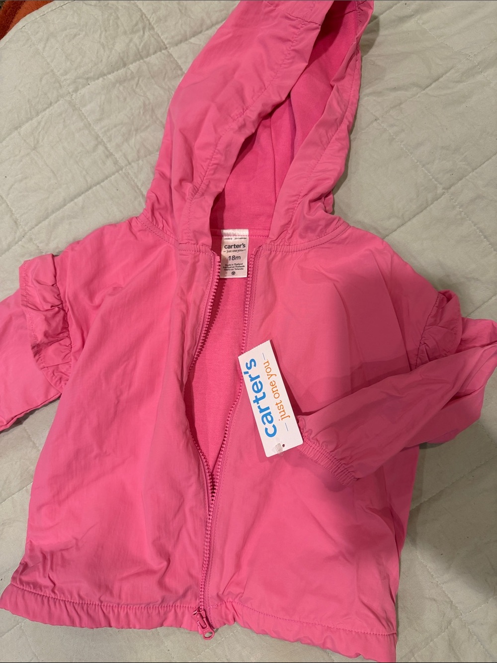 Carter's Bright Pink Hooded Raincoat